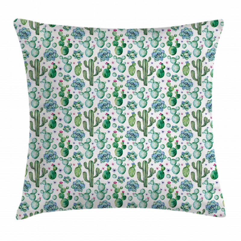 Exotic Succulents Set Pillow Cover