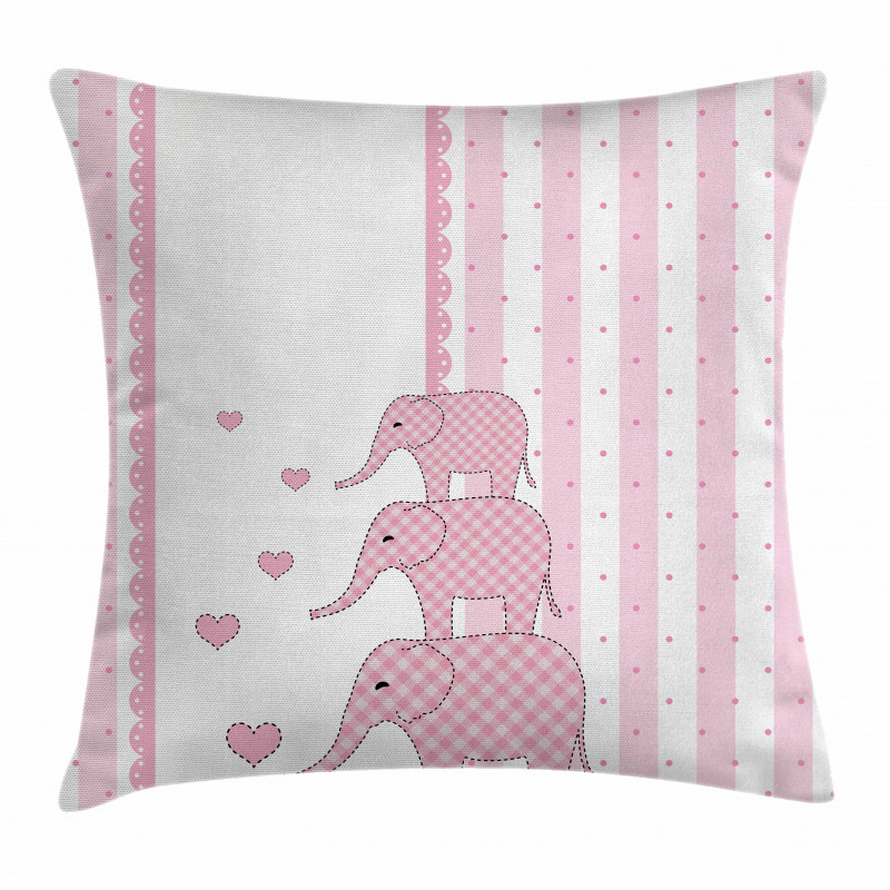 Pink Animals Pillow Cover