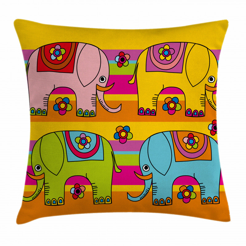 Funky Floral Pillow Cover