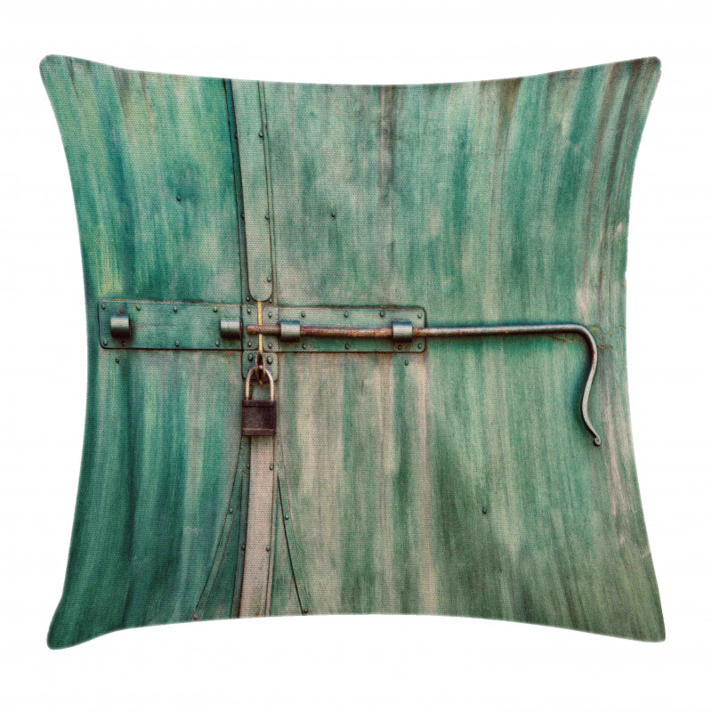 Old Closed Door Pillow Cover