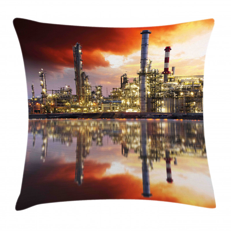 Oil Refinery Pillow Cover