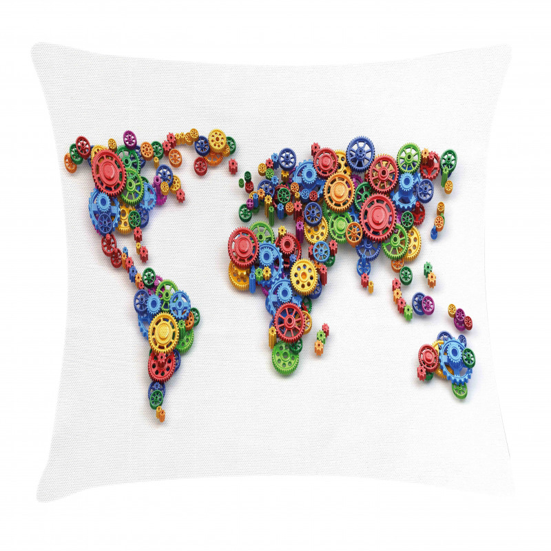 Gear Map Art Pillow Cover