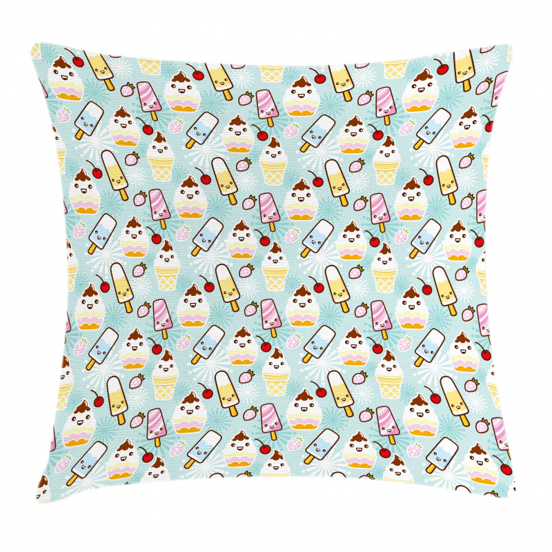 Cupcake Faces Pillow Cover