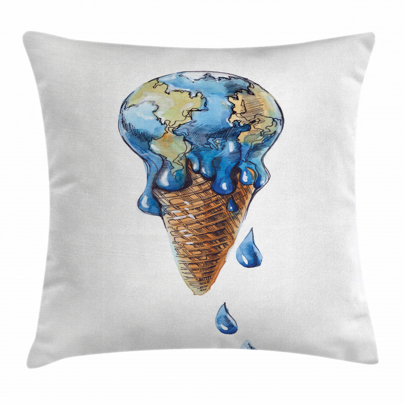 Globe Planet Earth Flavor Pillow Cover