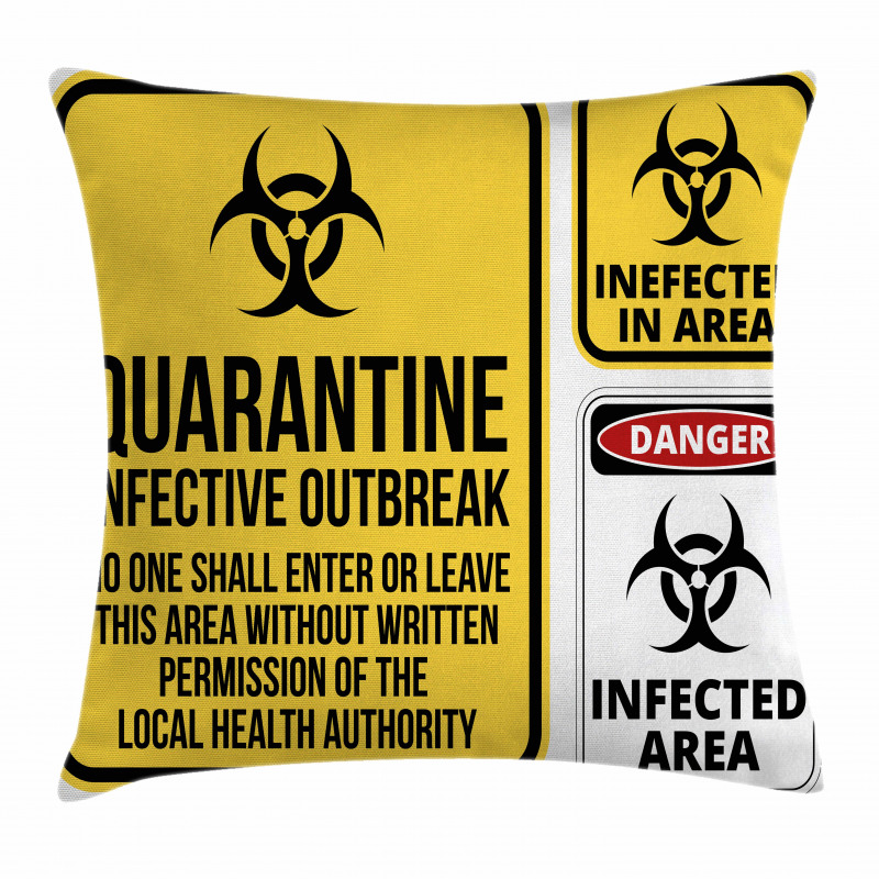 Danger Quarantine Pillow Cover