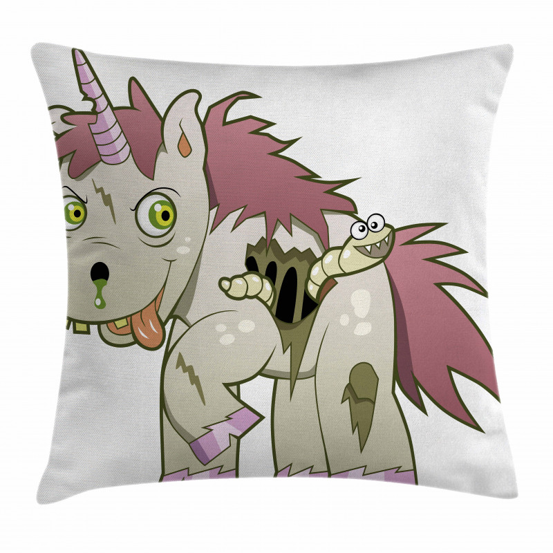 Evil Unicorn Myth Pillow Cover