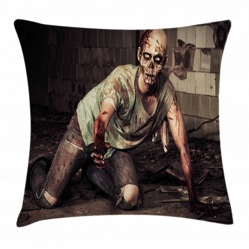 Scary Bloody Man Pillow Cover