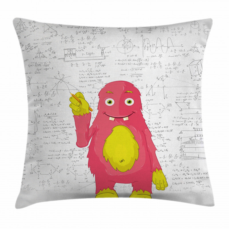 Funny Smart Monster Pillow Cover