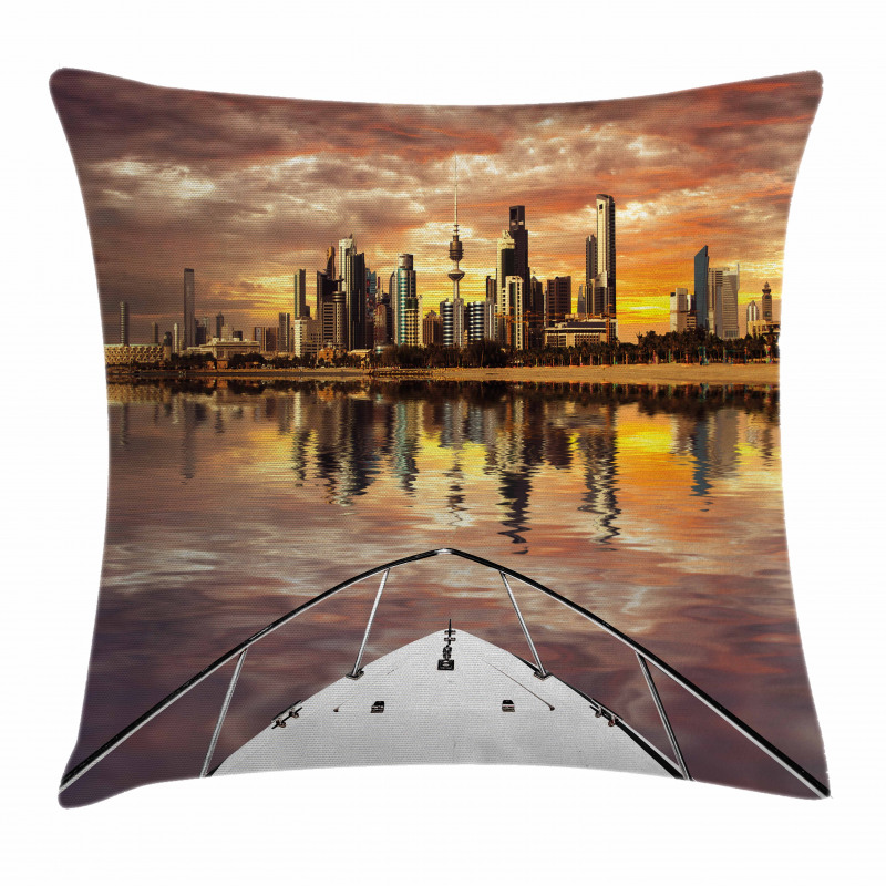 Kuwait Cityscape Pillow Cover