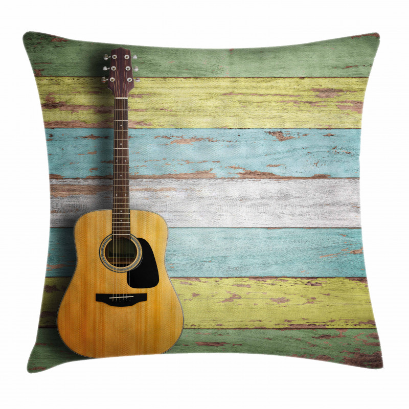 Aged Wooden Planks Rustic Pillow Cover