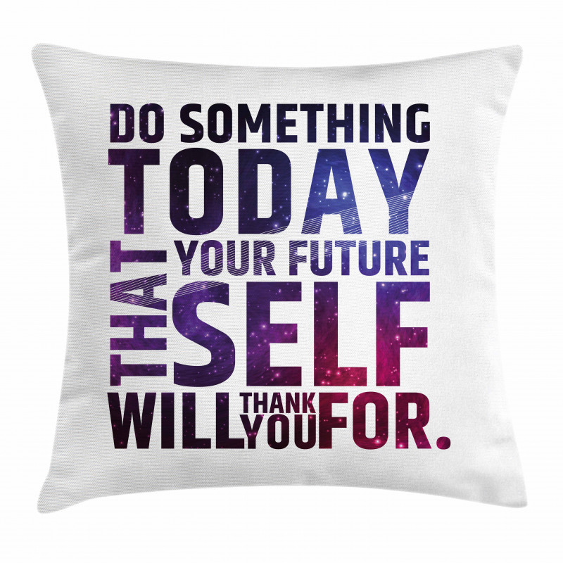 Self Will Words Pillow Cover