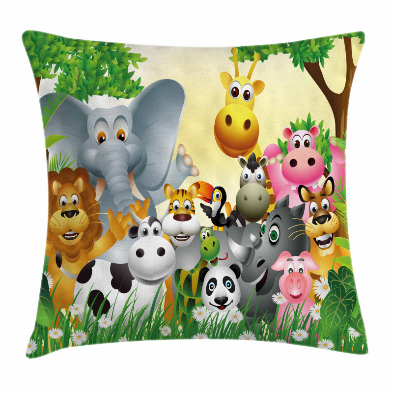 Animals Jungle Pillow Cover