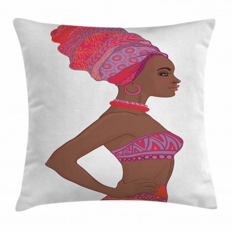 Zulu Woman Bandage Dress Pillow Cover