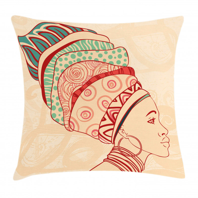 Female Turban Pillow Cover