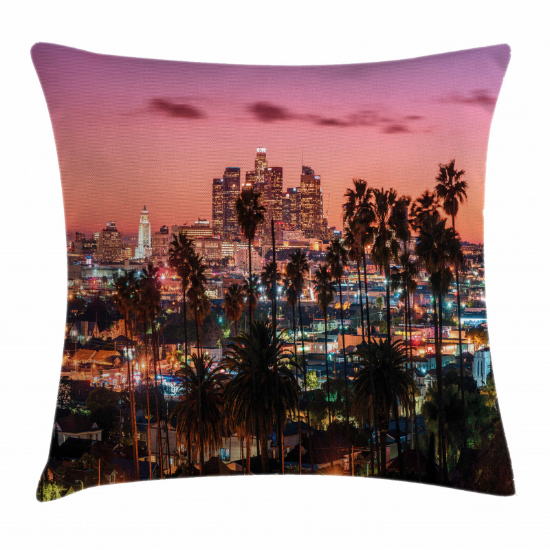 Los Angeles Palms Pillow Cover
