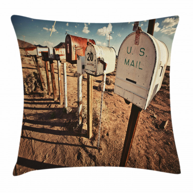 Old Mailboxes Pillow Cover