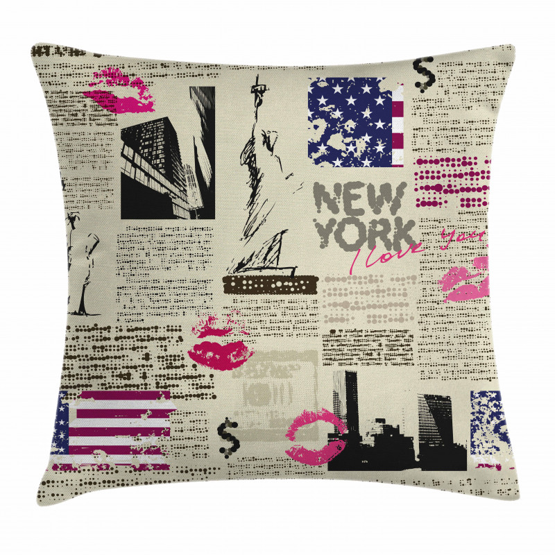 NYC Newspaper Pillow Cover