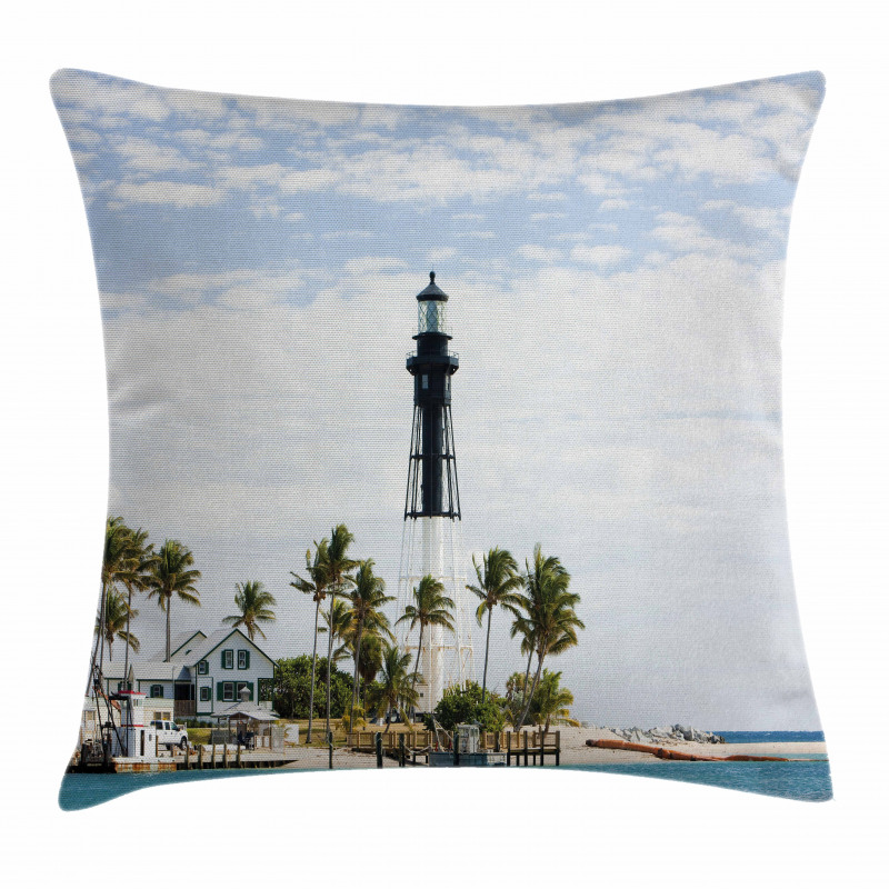 Lighthouse Palms Pillow Cover