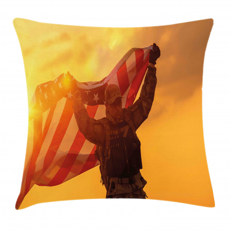 Victory Flag Pillow Cover