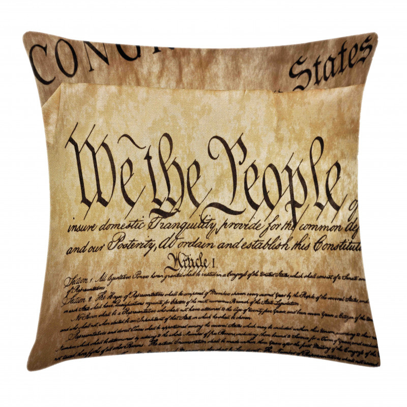 Constitution Text Pillow Cover