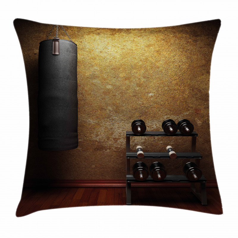Gym Room and Dumbbells Pillow Cover