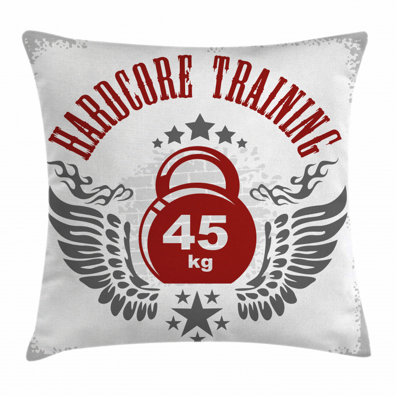 Vintage Gym Emblem Pillow Cover