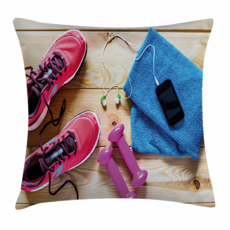 Women's Gym Equipment Pillow Cover