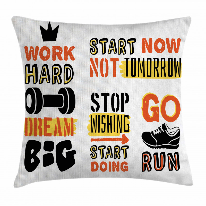 Positive Words Motivational Pillow Cover