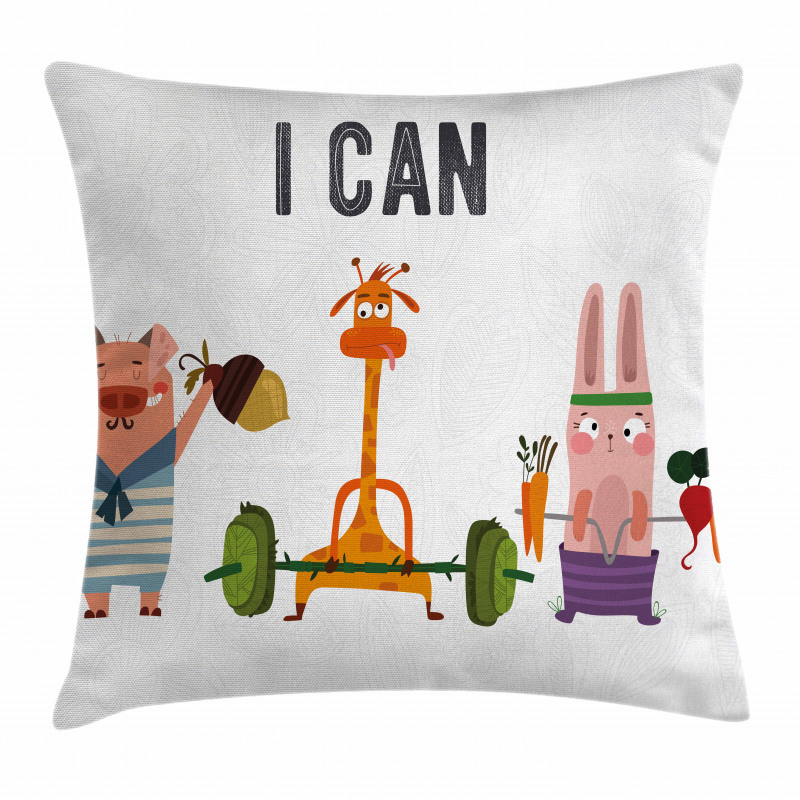 Animals Exercise Pillow Cover