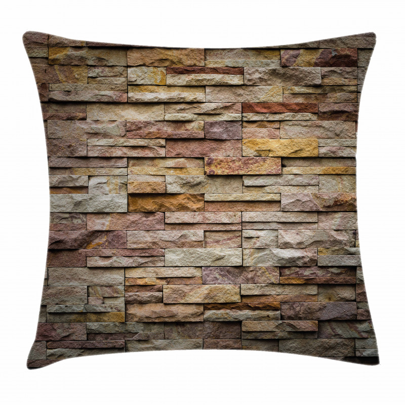 Urban Brick Slate Wall Pillow Cover