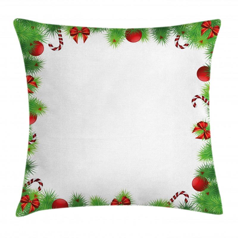 Pine Red Bows Pillow Cover