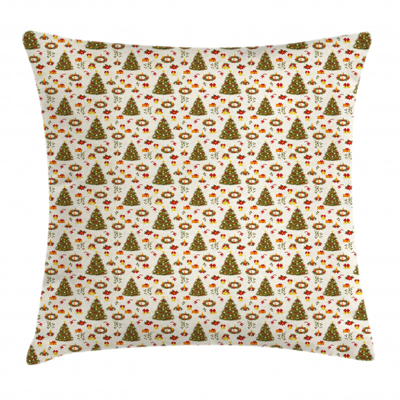 Poinsettia Flowers Pillow Cover