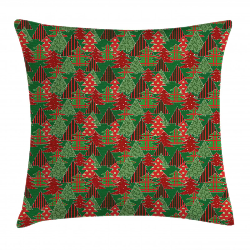 Tree Pines Swirl Dot Pillow Cover