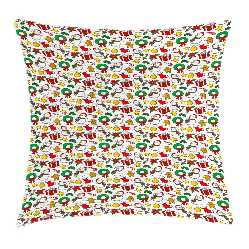 Poinsettia Flower Pillow Cover