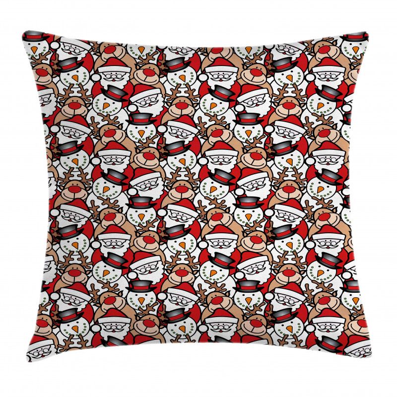 Snowman Reindeer Kids Pillow Cover