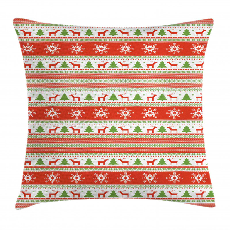 Reindeer Snowflake Pillow Cover