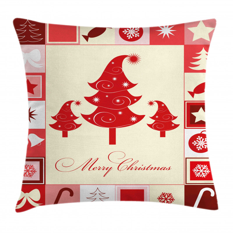 Trees Candy Stars Pillow Cover