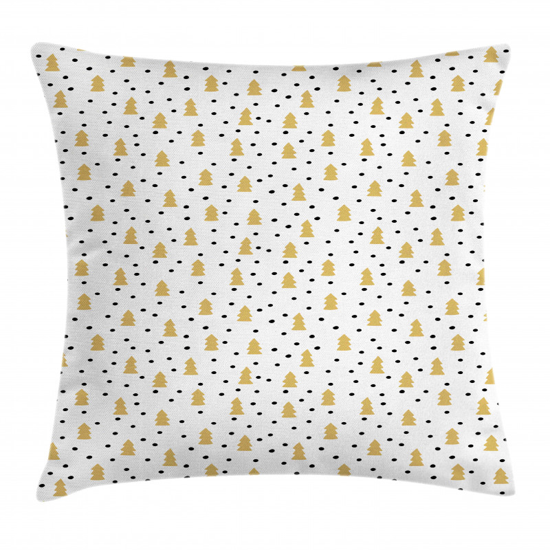 Pine Trees Black Dots Pillow Cover