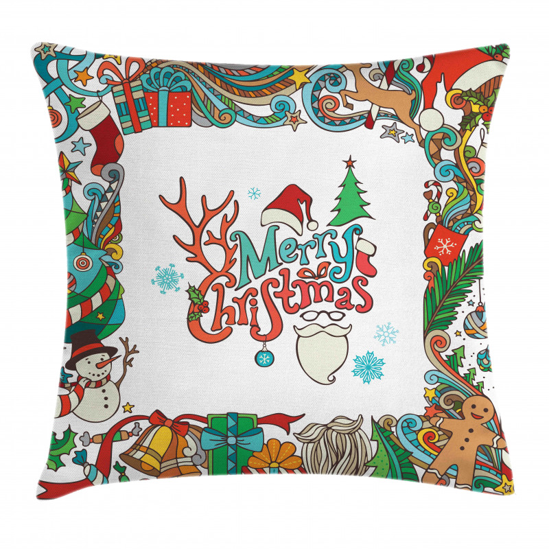Santa Frame Pillow Cover
