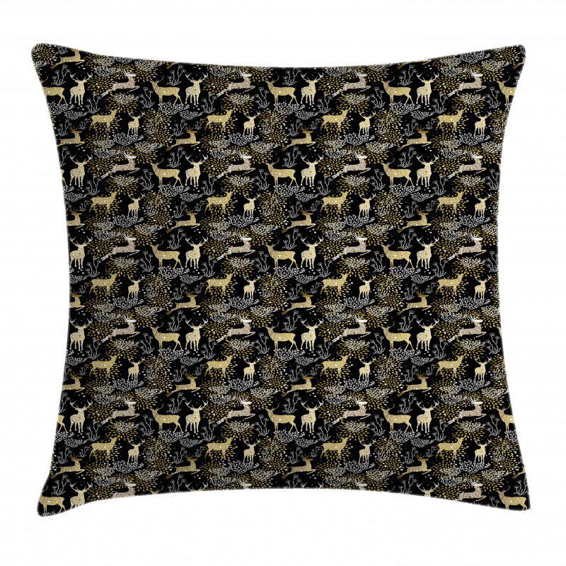 Oriental Deer Pillow Cover