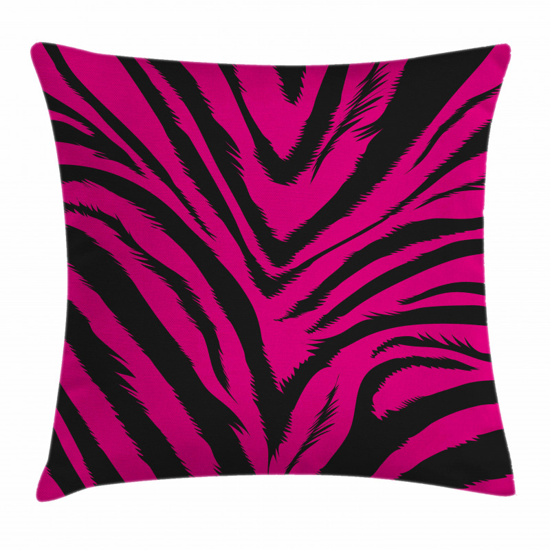 Hot Pink Zebra Skin Pillow Cover