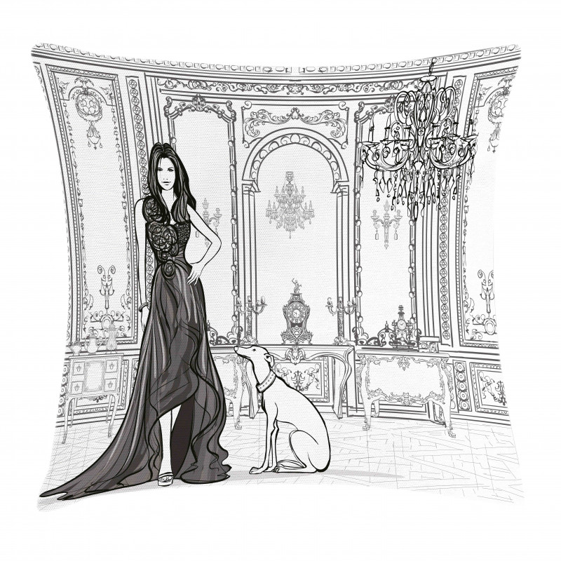 Fashion Woman Victorian Pillow Cover