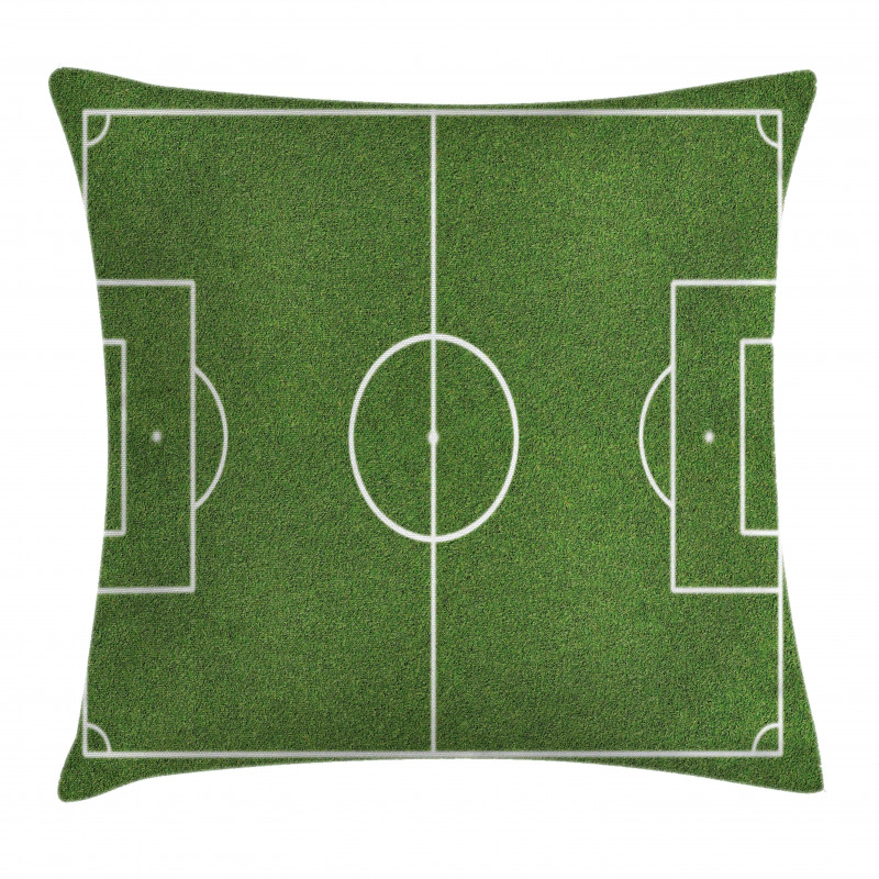 Soccer Stadium Field Pillow Cover
