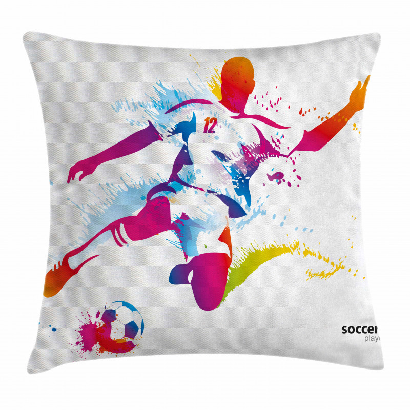 Soccer Kicks the Ball Pillow Cover