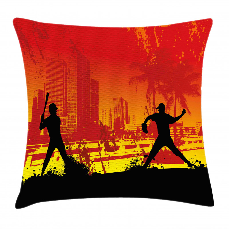 Baseball in the City Pillow Cover