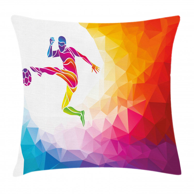 Ball Hitting Soccer Pillow Cover