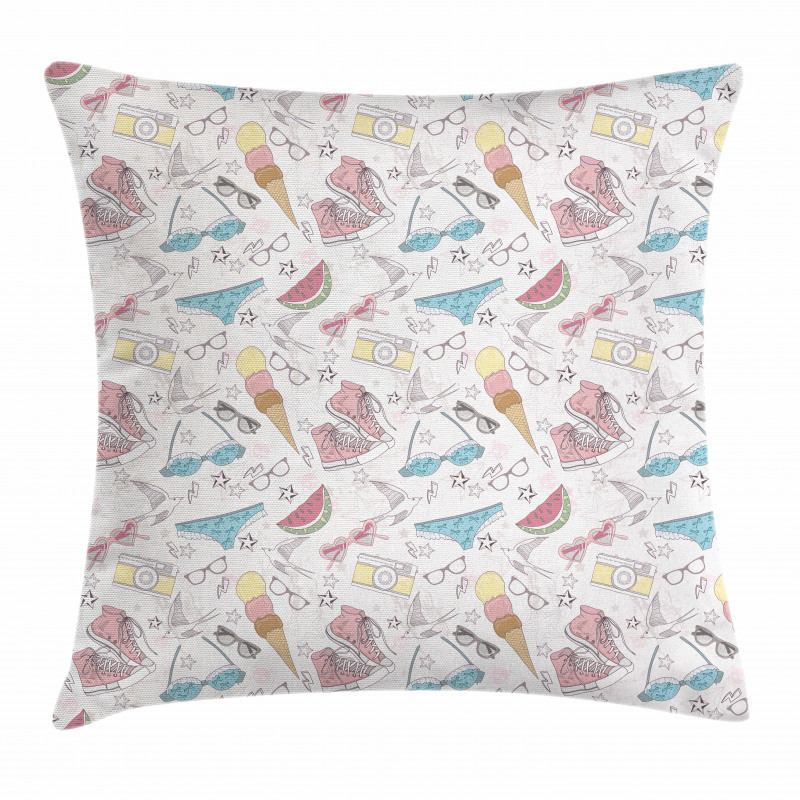 Summer Graphic Pillow Cover