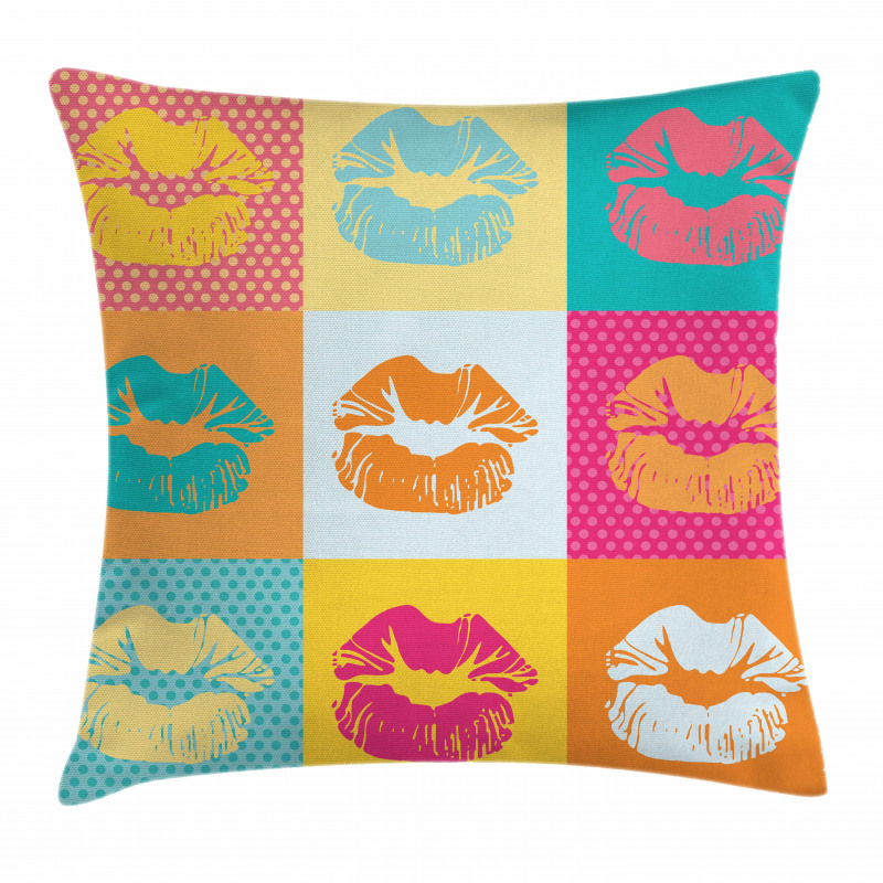 Fashion Kiss Love Design Pillow Cover