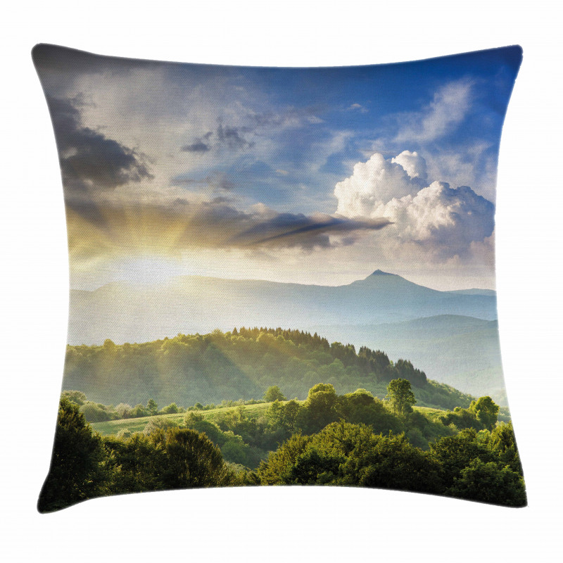 Sunrise Woodland Pillow Cover