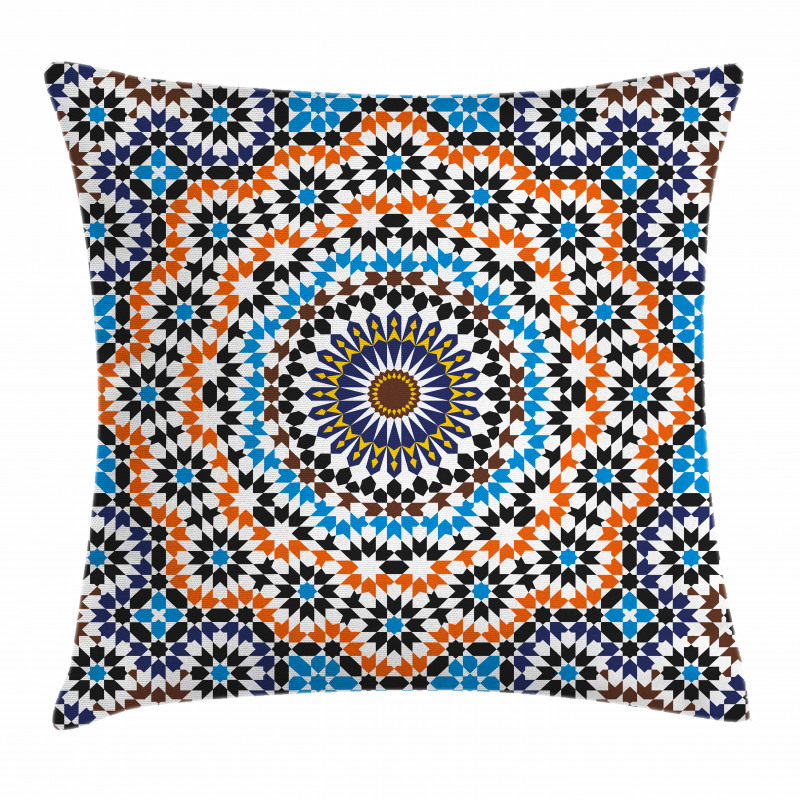 Moroccan Ceramic Tile Pillow Cover